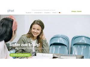 Private Hochschule für Wirtschaft und Technik's Website Screenshot