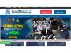 K.K. University's Website Screenshot