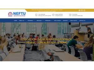 North East Frontier Technical University's Website Screenshot