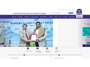 Maharashtra National Law University Mumbai's Website Screenshot
