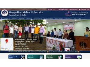 Gangadhar Meher University's Website Screenshot