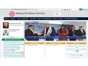 Maharaja Bir Bikram University's Website Screenshot