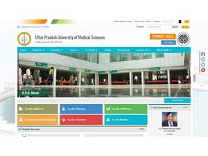 उत्तर प्रदेश आयुर्विज्ञान विश्वविद्यालय's Website Screenshot