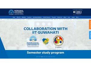 Indrashil University's Website Screenshot