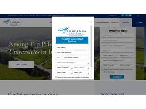 जीडी गोयनका विश्वविद्यालय's Website Screenshot
