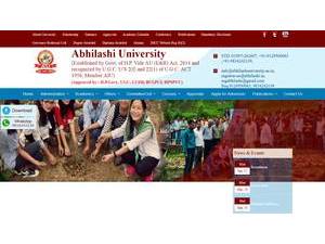 Abhilashi University's Website Screenshot