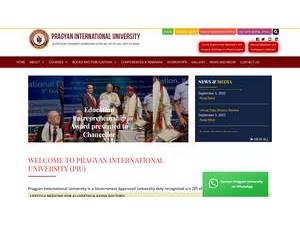 Pragyan International University's Website Screenshot