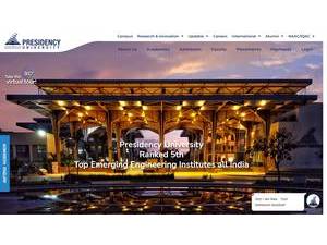 ಪ್ರೆಸಿಡೆನ್ಸಿ ವಿಶ್ವವಿದ್ಯಾಲಯ's Website Screenshot