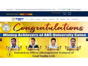 AKS University's Website Screenshot
