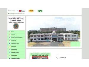 Malwanchal University's Website Screenshot