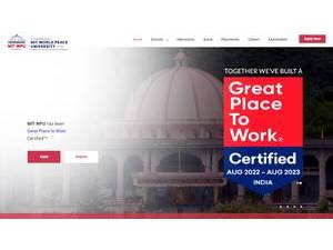 Dr. Vishwanath Karad MIT World Peace University's Website Screenshot