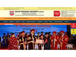 Sanjay Ghodawat University's Website Screenshot