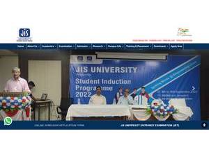 JIS University's Website Screenshot