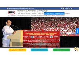University of Engineering and Management, Kolkata's Website Screenshot