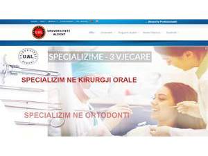 Universiteti Aldent's Website Screenshot