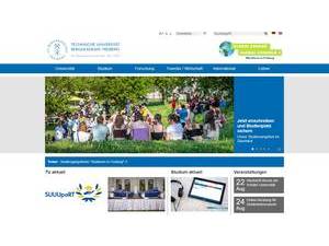 Technische Universität Bergakademie Freiberg's Website Screenshot