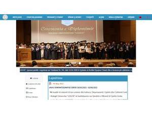 Kolegji Universitar Logos's Website Screenshot