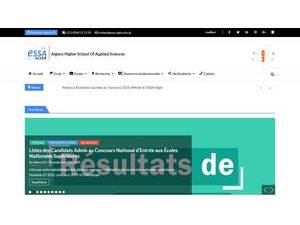 École Supérieure des Sciences Appliquées d'Alger's Website Screenshot