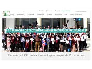National Polytechnic School of Constantine's Website Screenshot