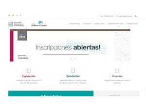 National University of the Comechingones's Website Screenshot