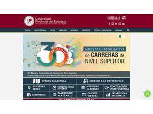 Universidad Provincial del Sudoeste's Website Screenshot