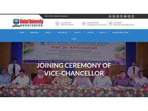 Global University Bangladesh's Website Screenshot