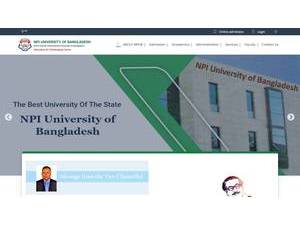 N.P.I. University of Bangladesh's Website Screenshot
