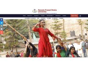 Ranada Prasad Shaha University's Website Screenshot