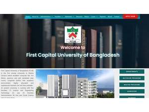 First Capital University of Bangladesh's Website Screenshot