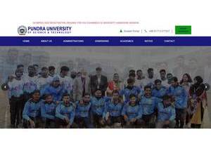 Pundra University of Science and Technology's Website Screenshot