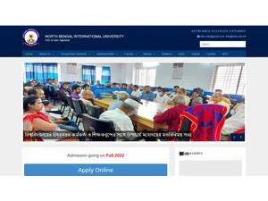 North Bengal International University's Website Screenshot