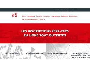 Institut Supérieur de Formation Sociale et de Communication's Website Screenshot