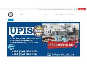 European University Brcko District's Website Screenshot