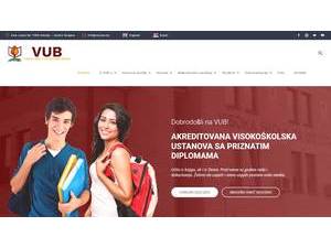 Visoka škola za uslužni biznis's Website Screenshot