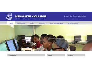 Mega Size College's Website Screenshot