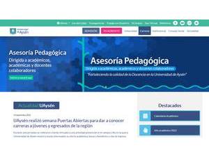 Universidad de Aysén's Website Screenshot
