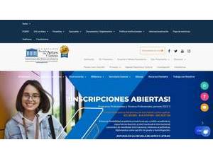 Corporacion Escuela de Artes y Letras's Website Screenshot