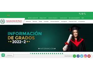 Corporacion Universitaria Antonio Jose de Sucre's Website Screenshot