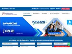 University Technological Foundation Comfenalco - Cartagena's Website Screenshot