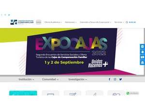 University Foundation Comfamiliar Risaralda's Website Screenshot