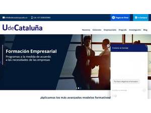 Corporacion Universitaria de Cataluña's Website Screenshot