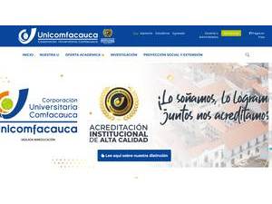 Corporacion Universitaria Comfacauca's Website Screenshot