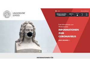 Leipzig University's Website Screenshot