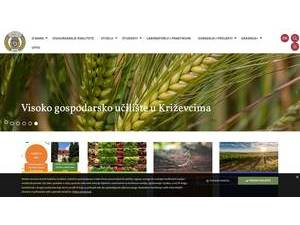 Križevci College of Agriculture's Website Screenshot