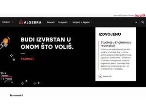 Visoko ucilište Algebra's Website Screenshot
