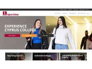 Cyprus College's Website Screenshot