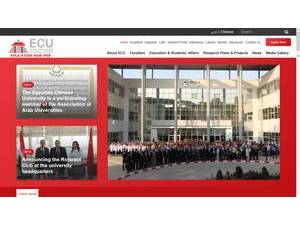 Egyptian Chinese University's Website Screenshot