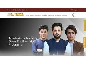 Al-taqwa Institute of Higher Education's Website Screenshot