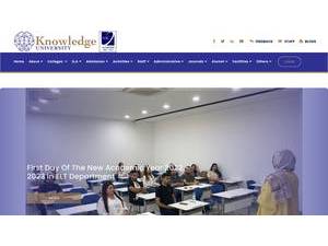 Knowledge University's Website Screenshot