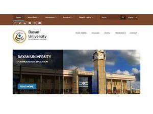 Bayan University's Website Screenshot
